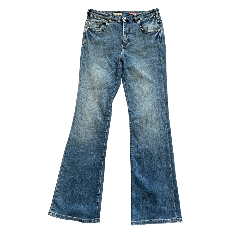 Pilcro The Demilune Bootcut Jeans Medium Wash Stretch Denim Size 30